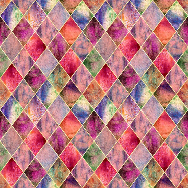 Naadloze het patroontextuur van de Argyle geometrische abstracte waterverf royalty-vrije stock foto's Naadloze het patroontextuur van de Argyle geometrische abstracte waterverf royalty-vrije stock foto's