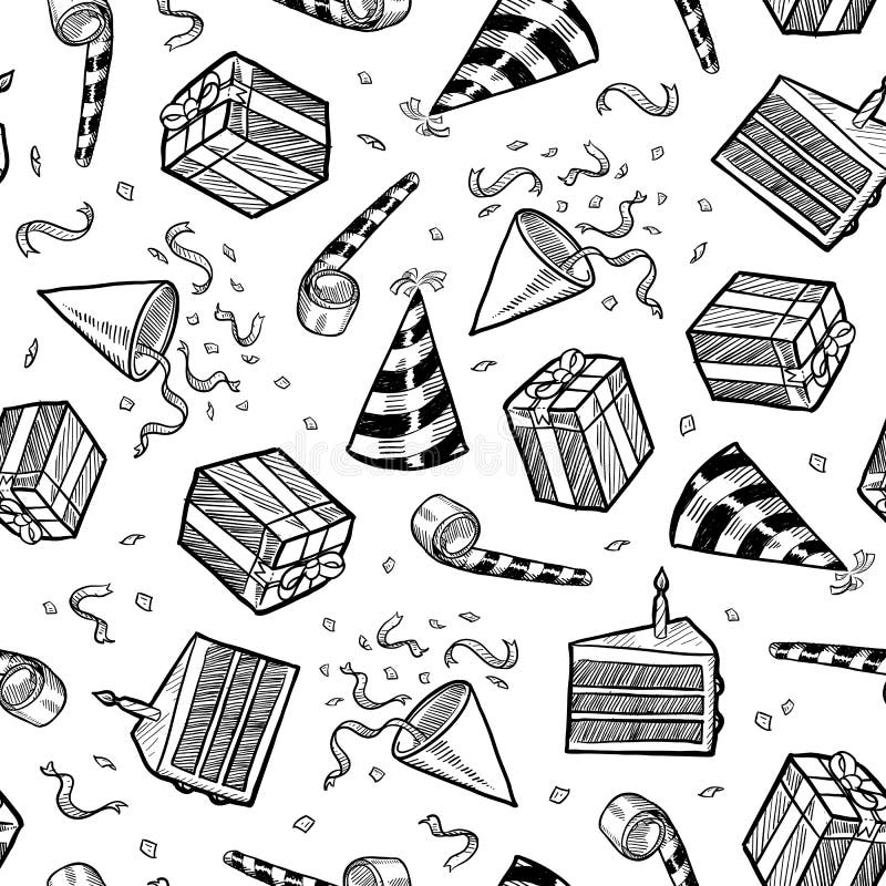 Naadloze partij of vierings vectorachtergrond stock illustratie Naadloze partij of vierings vectorachtergrond stock illustratie