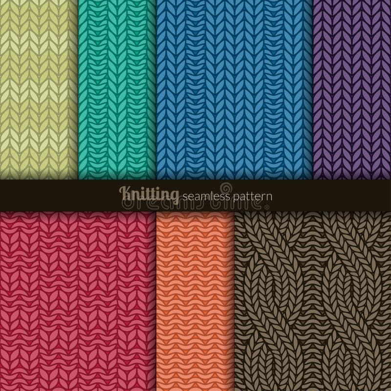 Naadloze patronen die stijl breien vector illustratie Naadloze patronen die stijl breien vector illustratie