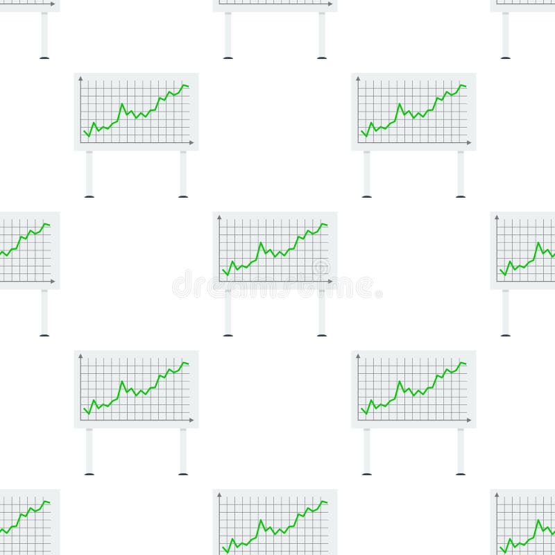 Naadloze Patroon van de raads het omhoog Groene Grafiek stock illustratie Naadloze Patroon van de raads het omhoog Groene Grafiek stock illustratie