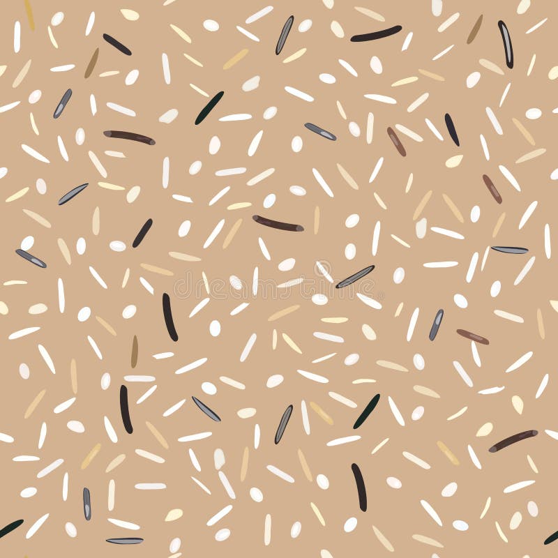 Naadloze patroon verschillende types van rijst stock illustratie Naadloze patroon verschillende types van rijst stock illustratie