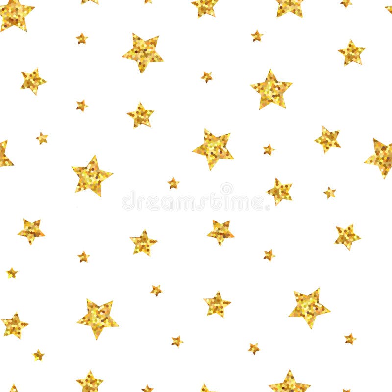 Naadloze patroonachtergrond met gouden sterren vector illustratie Naadloze patroonachtergrond met gouden sterren vector illustratie