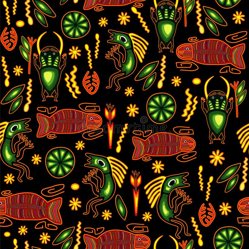 Naadloze retro achtergrond in stammenstijl stock illustratie Naadloze retro achtergrond in stammenstijl stock illustratie