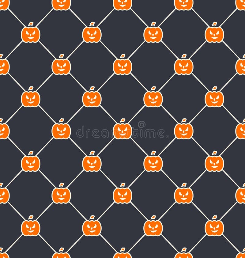 Illustration Seamless Texture with Carving Pumpkins, Halloween Wallpaper - Vector. Illustration Seamless Texture with Carving Pumpkins, Halloween Wallpaper - Vector