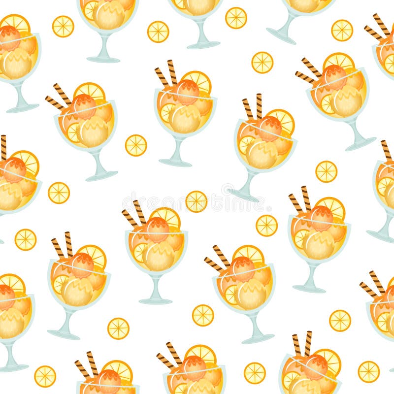Naadloze textuur van roomijsdessert in een glaskop Milkshakeachtergrond Het zoete roomijs van het jonge geitjesbehang Vector illu vector illustratie Naadloze textuur van roomijsdessert in een glaskop Milkshakeachtergrond Het zoete roomijs van het jonge geitjesbehang Vector illu vector illustratie