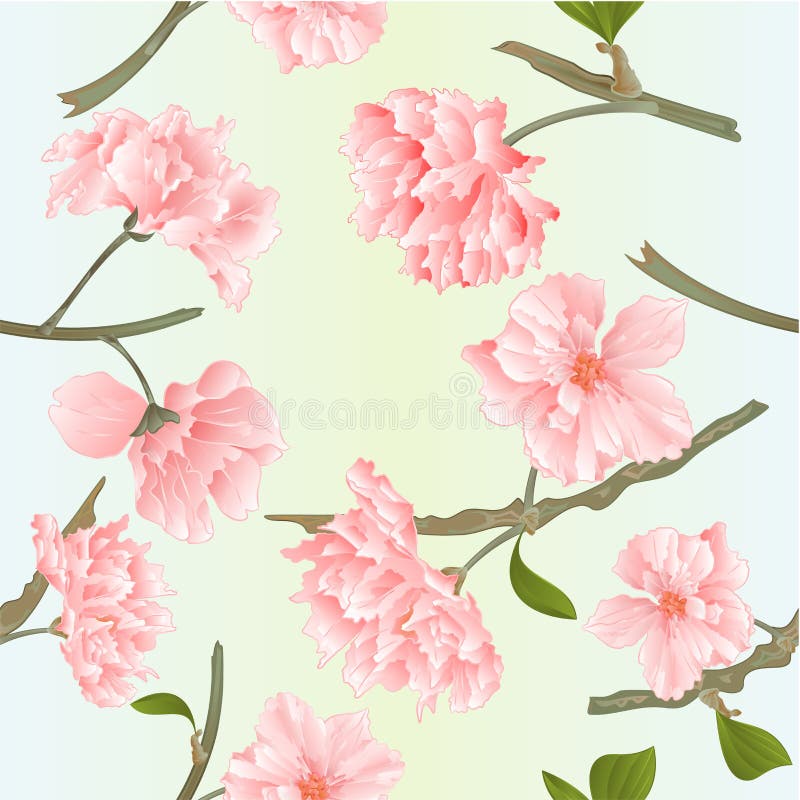 Naadloze van de sakura tvigs natuurlijke lente van textuurbloesems uitstekende vector editable illustratie als achtergrond royalty-vrije illustratie Naadloze van de sakura tvigs natuurlijke lente van textuurbloesems uitstekende vector editable illustratie als achtergrond royalty-vrije illustratie