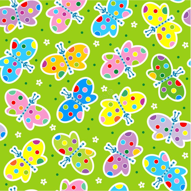 Naadloze vlinders stock illustratie Naadloze vlinders stock illustratie