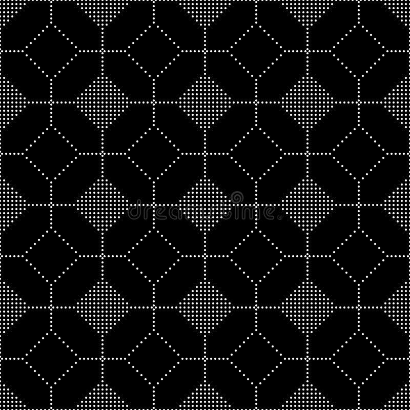 Naadloze Zwart-witte Cirkel Dots Abstract Geometric Pattern royalty-vrije illustratie Naadloze Zwart-witte Cirkel Dots Abstract Geometric Pattern royalty-vrije illustratie