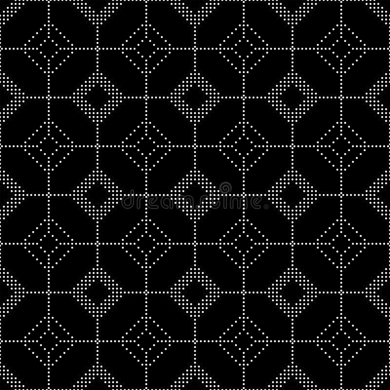 Naadloze Zwart-witte Cirkel Dots Abstract Geometric Pattern stock illustratie Naadloze Zwart-witte Cirkel Dots Abstract Geometric Pattern stock illustratie