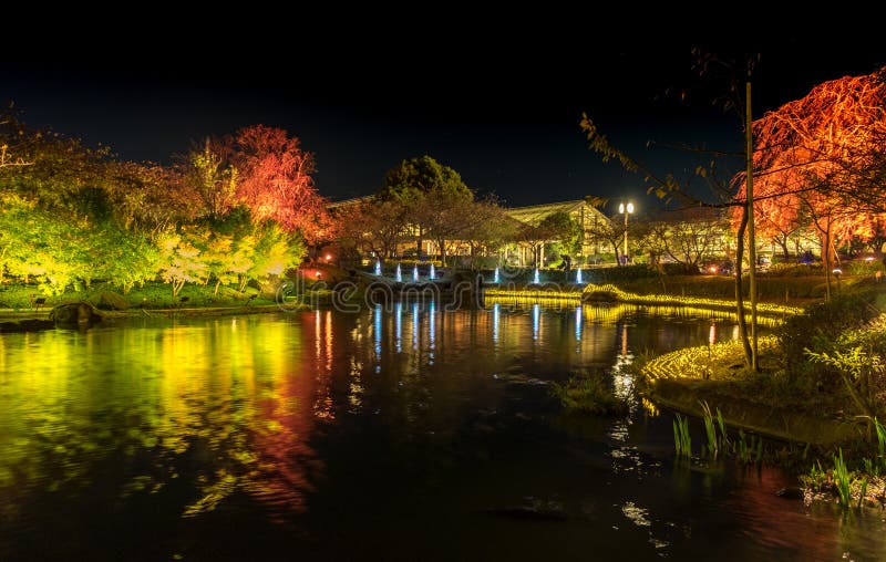 Nabana no Sato, light festival at Nagashima, Mie Prefecture. Japan royalty free stock image Nabana no Sato, light festival at Nagashima, Mie Prefecture. Japan royalty free stock image