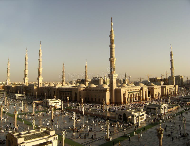 Nabawi Mosque, Medina, Saudi Arabia royalty free stock photo