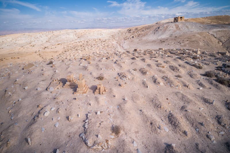 Nabi Musa site and mosque at Judean desert, Israel. Tomb of Prophet Moses