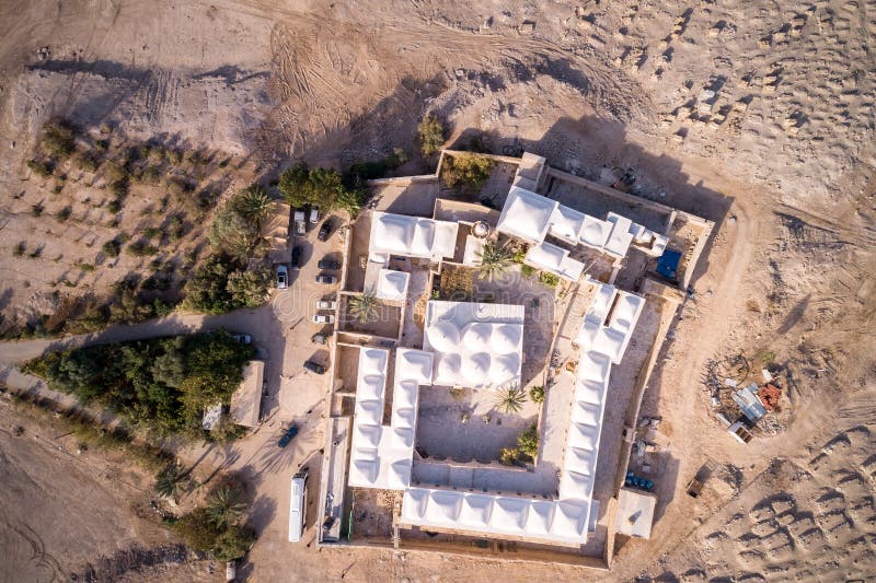 Nabi Musa site and mosque at Judean desert, Israel. Tomb of Prophet Moses