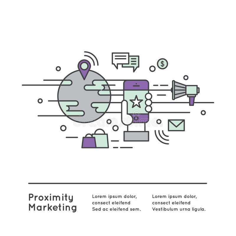 Nabijheid Marketing stock illustratie Nabijheid Marketing stock illustratie