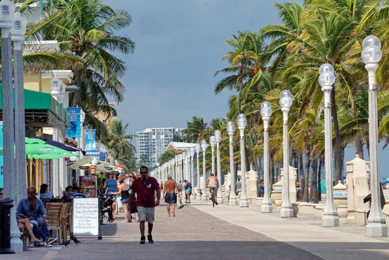 Nabrzeże deptak na Danie plaży w fort lauderdale, Floryda fotografia royalty free Nabrzeże deptak na Danie plaży w fort lauderdale, Floryda fotografia royalty free