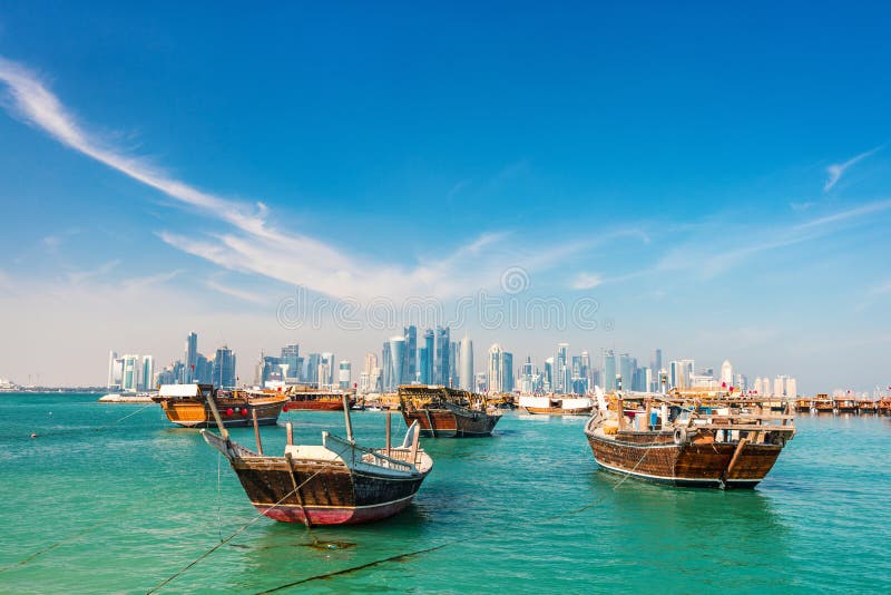 Nabrzeże w Doha obraz royalty free