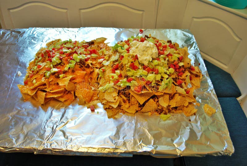 Nacho Table Kitchen Table Wrapped In Aluminum Foil And Covered With