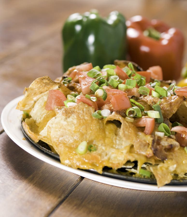 Nachos Cheese on Table Wood Stock Image Image of restaurant, plate