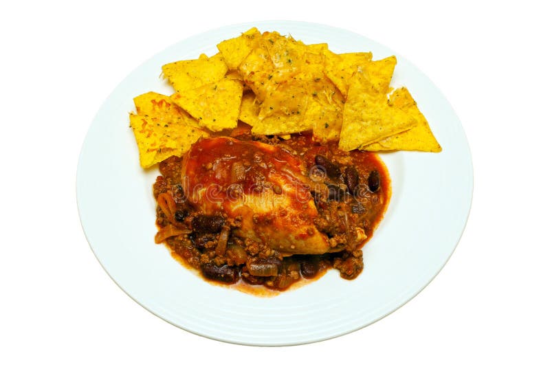 Nachos del queso de los chiles del pollo y de la carne de vaca foto de archivo Nachos del queso de los chiles del pollo y de la carne de vaca foto de archivo