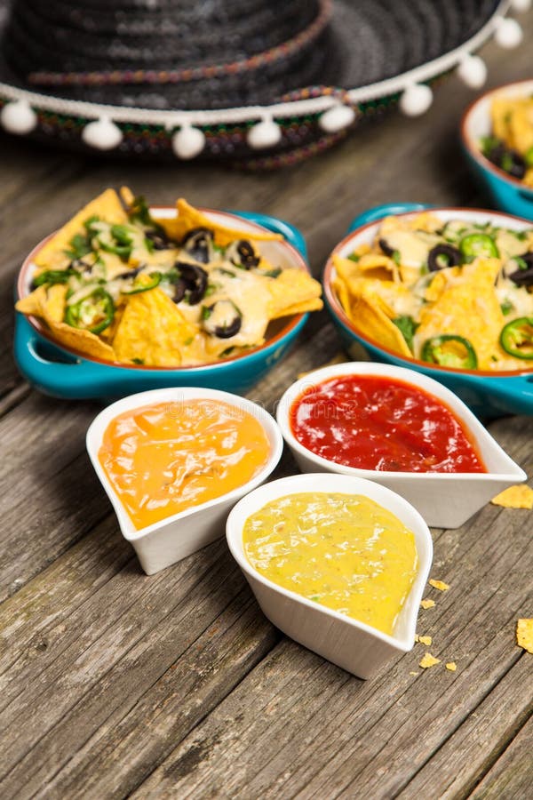 Nachos with melted cheese