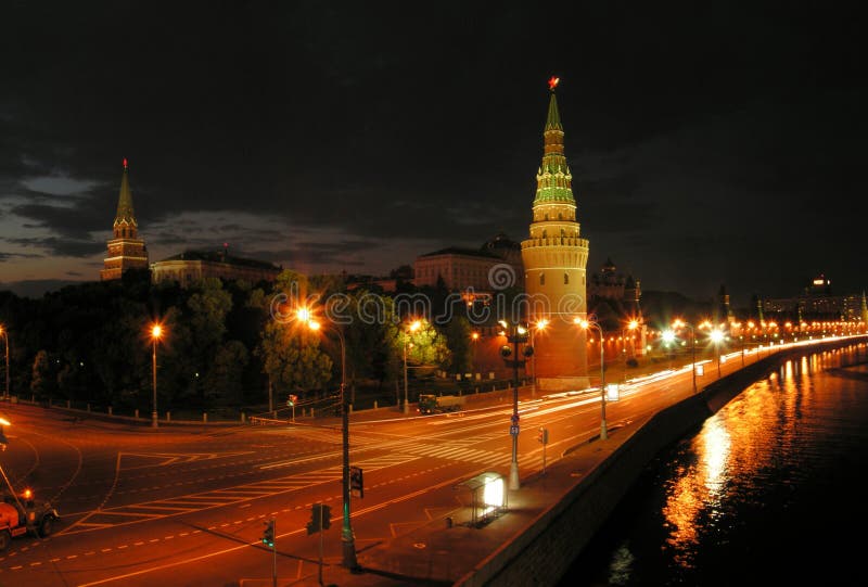 Nacht Moskau. stockfotos Nacht Moskau. stockfotos