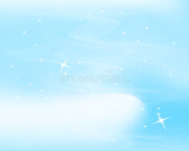 Nachthemel met Sterren en Wolken Fonkelings sterrige blauwe achtergrond Het ontwerp van Nice voor babyruimte Vector illustratie stock illustratie Nachthemel met Sterren en Wolken Fonkelings sterrige blauwe achtergrond Het ontwerp van Nice voor babyruimte Vector illustratie stock illustratie