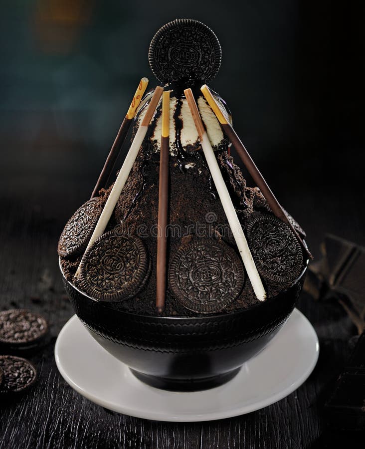 NachtischEiscreme mit oreo lizenzfreie stockfotos NachtischEiscreme mit oreo lizenzfreie stockfotos