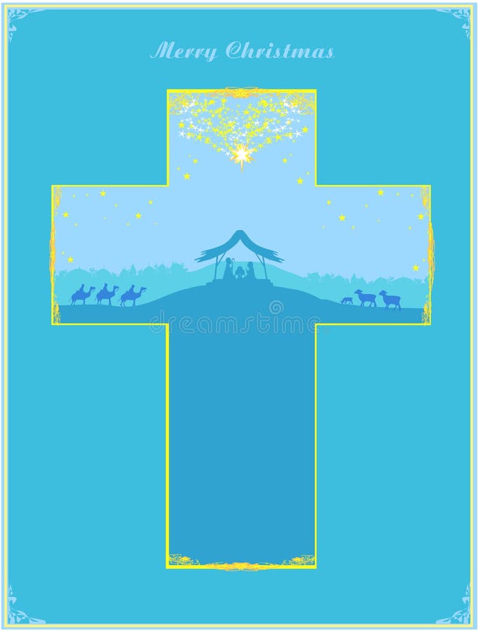 Nacimiento De Jesus En Tarjeta Abstracta De Bethlehem Ilustraci n Del 