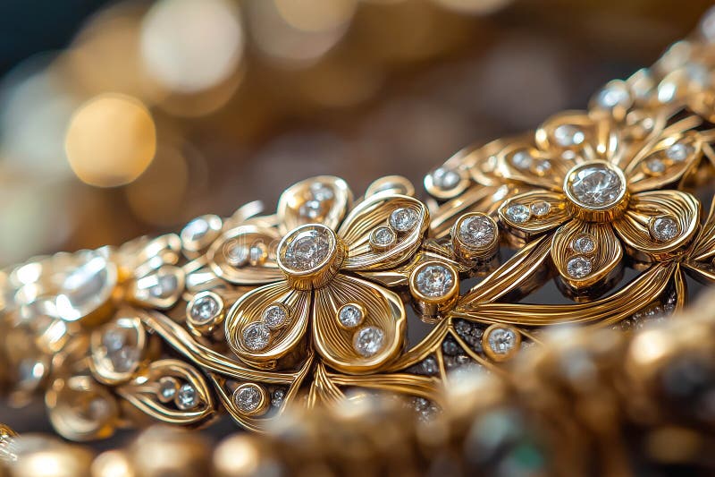 Nackhalsband med diamanter stock illustrationer