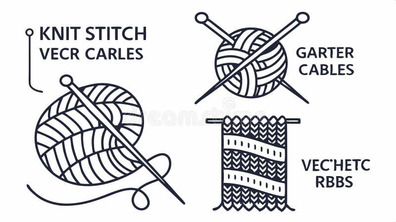 Nadeln und Garnhandwerk und handgefertigte Hobby-Design gemütliche Textur Vektordesign Generative AI vektor abbildung