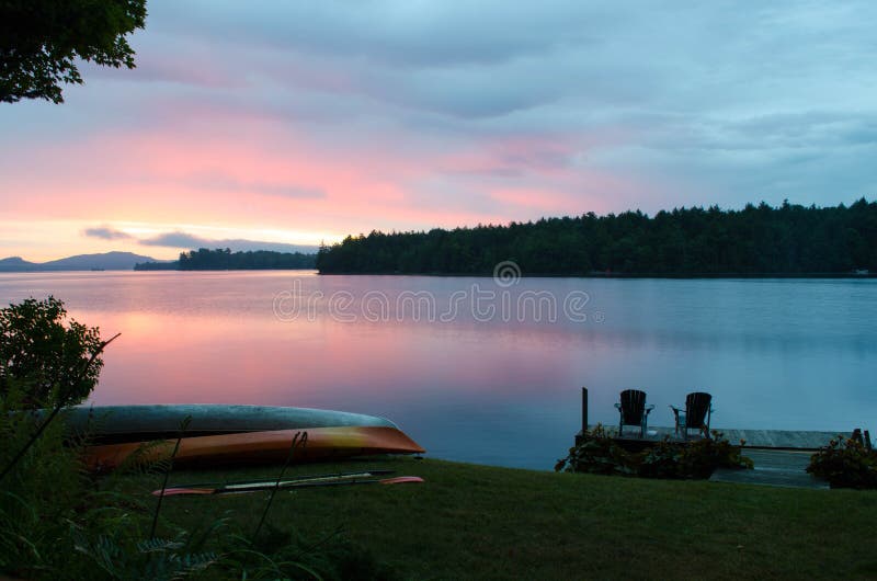 Nadjeziorna scena w Adirondacks obraz royalty free Nadjeziorna scena w Adirondacks obraz royalty free