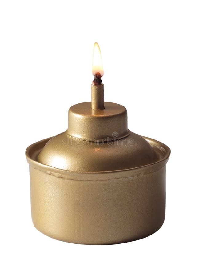 A lighted oil lamp to light up the dark. A lighted oil lamp to light up the dark