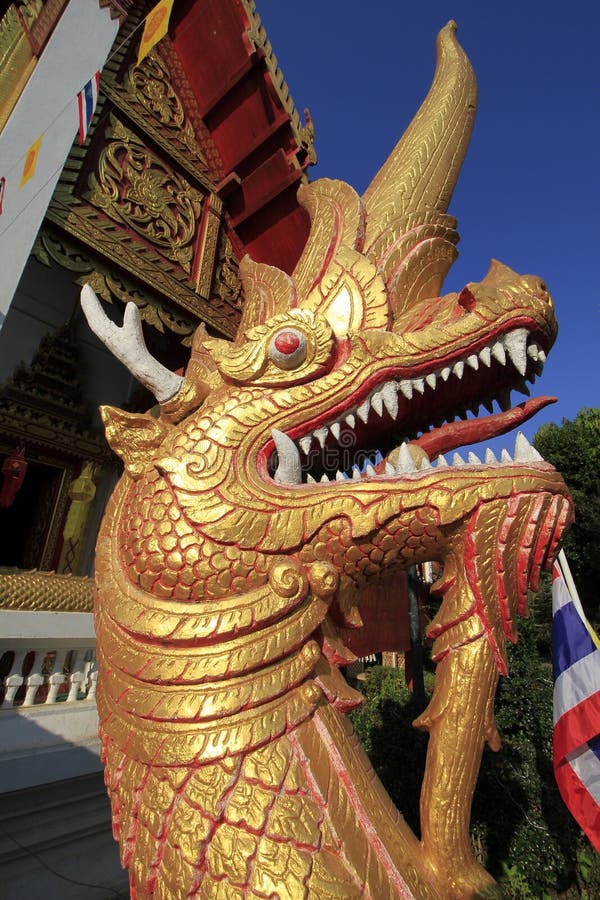 A Naga Statue of Thai Temple Stock Photo Image of enlightenment