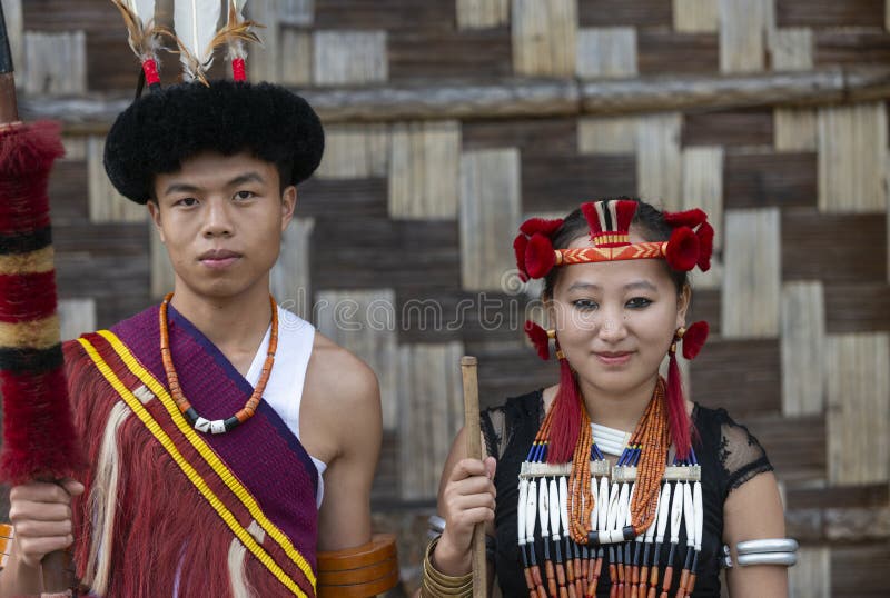 Naga Tribal Couple at Hornbill Festival,Kohima,Nagaland,India on 1st ...