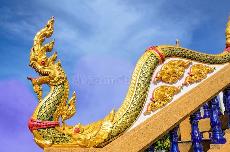 Nagastaty på den Thailand templet arkivfoton Nagastaty på den Thailand templet arkivfoton