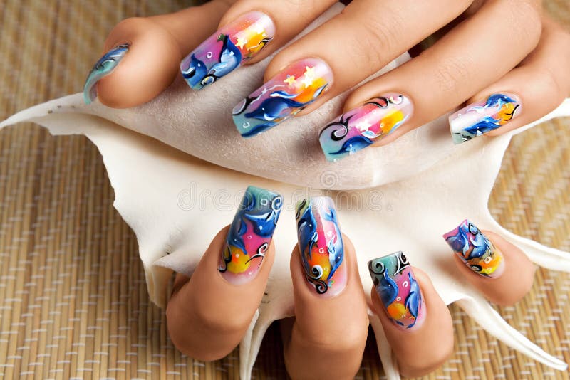 Nagelseedesign lizenzfreies stockbild Nagelseedesign lizenzfreies stockbild