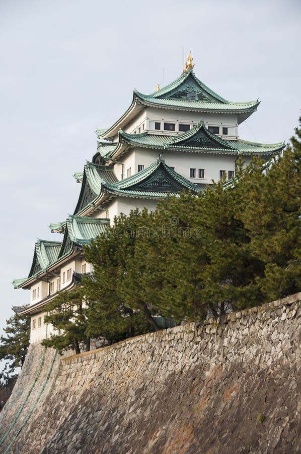 Nagoya Castle a Japanese Castle in Nagoya, Central Japan. Stock Photo Image of famous, history