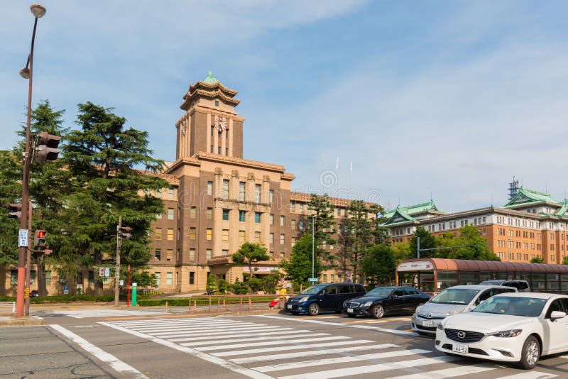 Nagoya City Hall building and the clock tower.