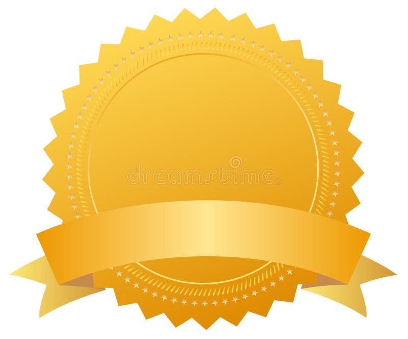 Nagroda medal pusty złoty ilustracji