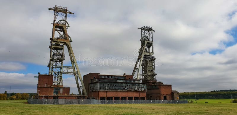 A closeup shot of Closed Coal Mine in Kings Clipstone, Nottingham. A closeup shot of Closed Coal Mine in Kings Clipstone, Nottingham