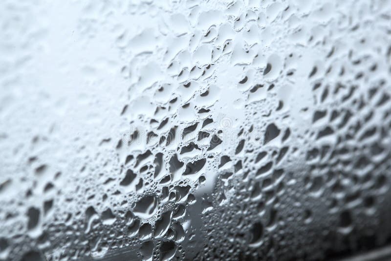 Feuchtigkeitswort Geschrieben Auf Nass Fenster Hohe Stufe