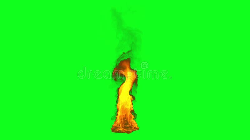 Nahaufnahme Feuer Flammen nahtlose Schleife grüne Bildschirm Chromakey