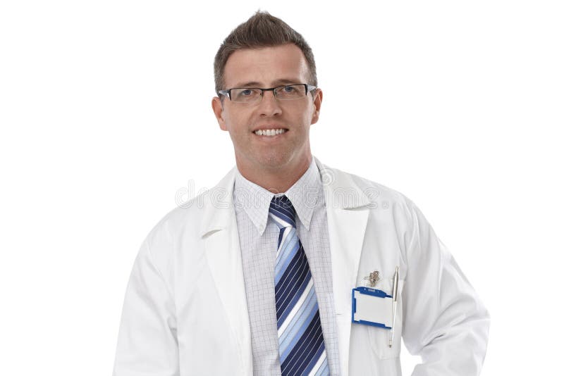 Nahaufnahmeporträt männlichen Doktors lizenzfreie stockfotografie Nahaufnahmeporträt männlichen Doktors lizenzfreie stockfotografie