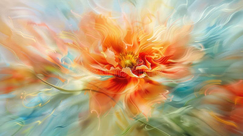 Nahe einer rosa Blume mit wirbelnden Rauch eine schöne Kunst im Himmel aig50 lizenzfreies stockfoto