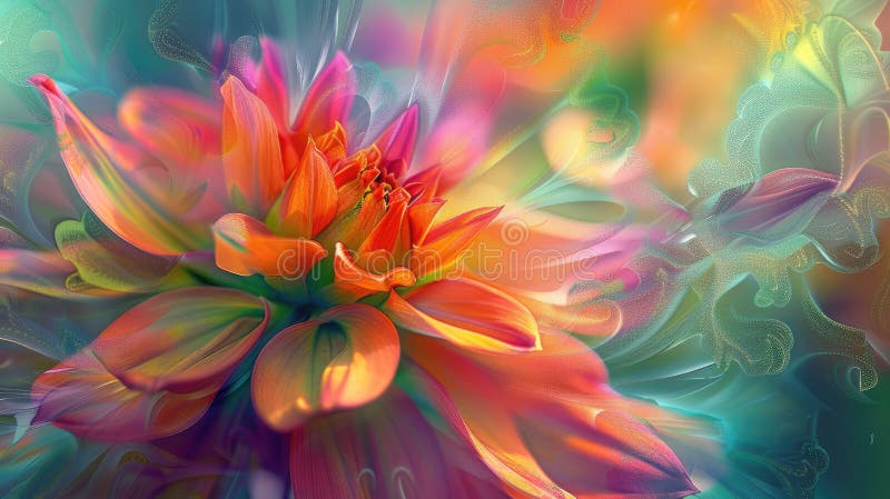 Nahe einer rosa Blume mit wirbelnden Rauch eine schöne Kunst im Himmel aig50 stockbilder
