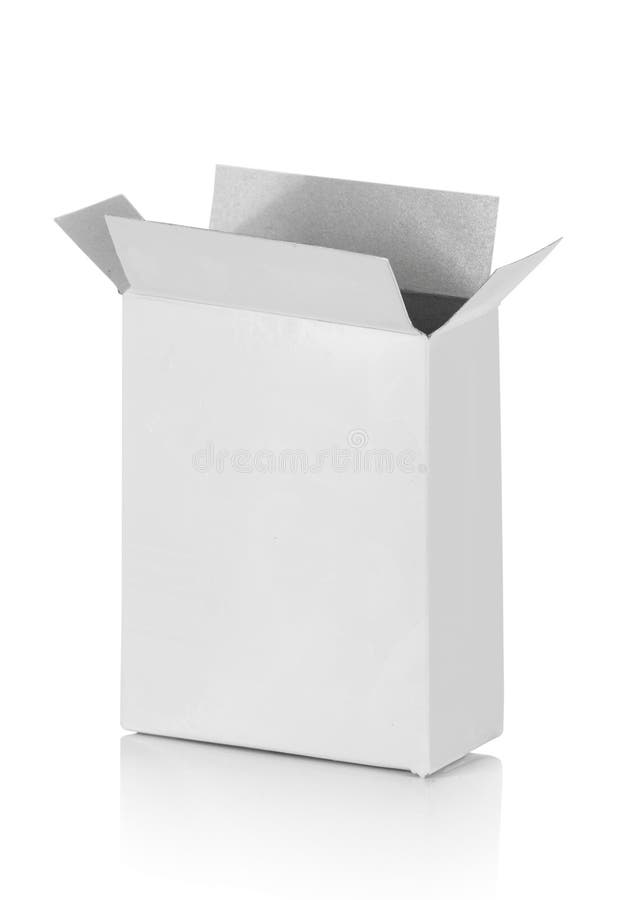 Food cardboard box for new design on white background. Food cardboard box for new design on white background