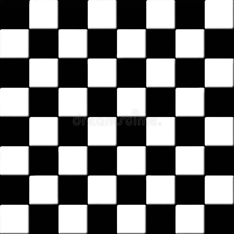 Nahtlose checkered Schwarzweiss-Fliesen lizenzfreie abbildung