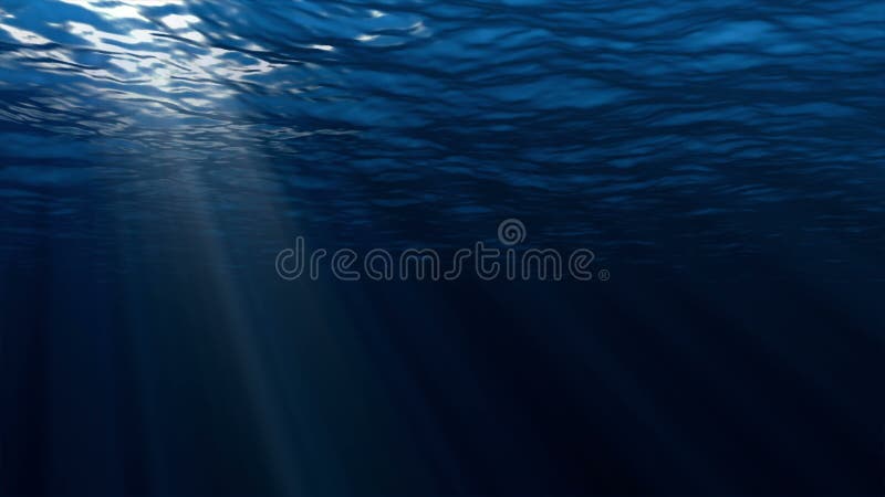 Nahtlose Schleife der hohen Qualität tadellos von tiefen blauen Meereswogen vom Unterwasserhintergrund