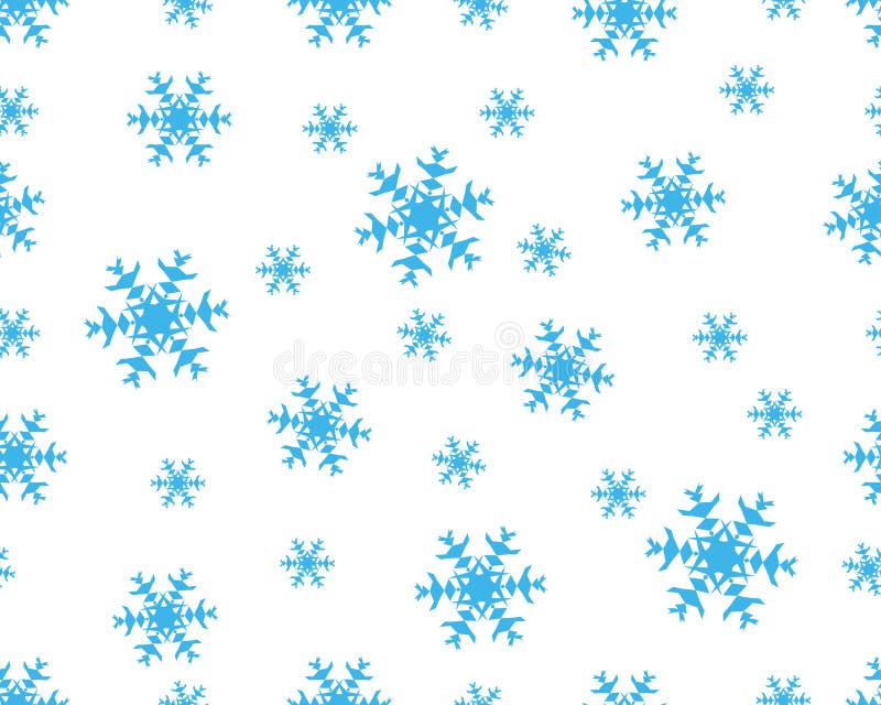 Seamless vector snowflakes background in different shapes. Seamless vector snowflakes background in different shapes