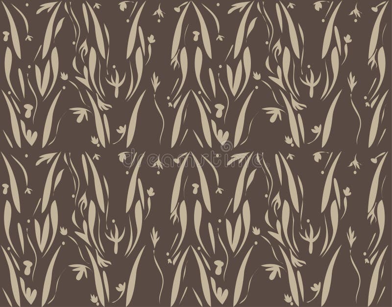 Nahtlose Tapetendesignnatur verlässt Blumenthema stock abbildung Nahtlose Tapetendesignnatur verlässt Blumenthema stock abbildung
